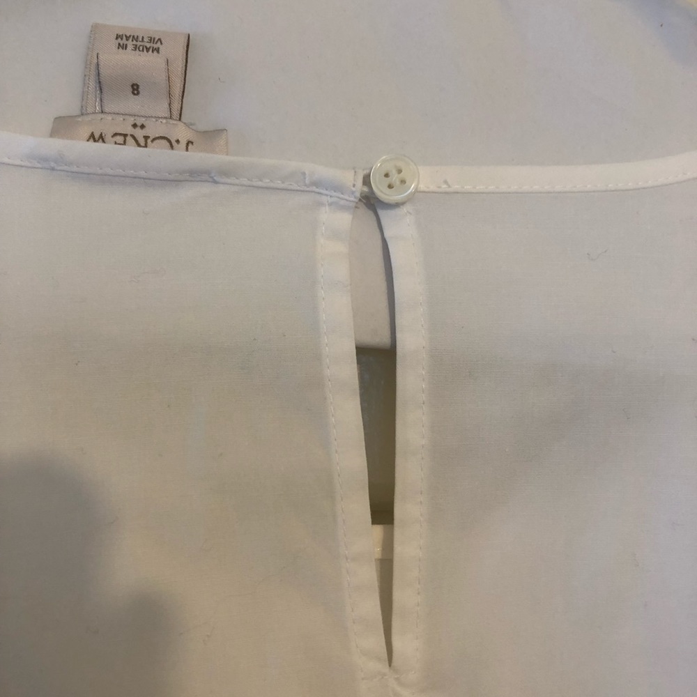 White ruffle J Crew Shirt